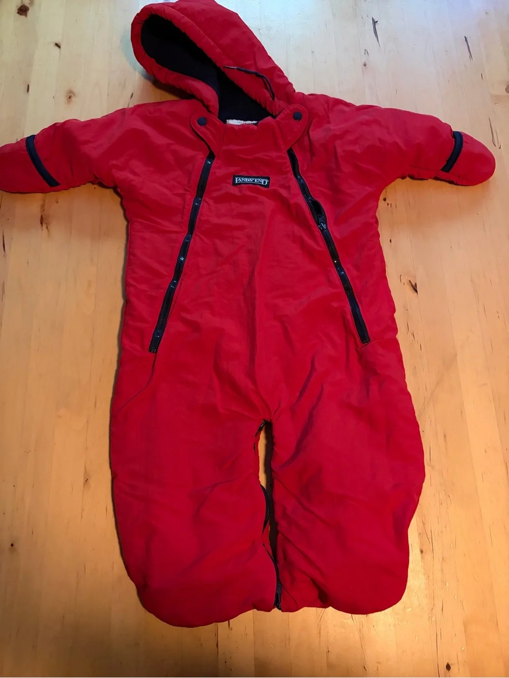 Infant Red One-Piece Snowsuit - Vintge